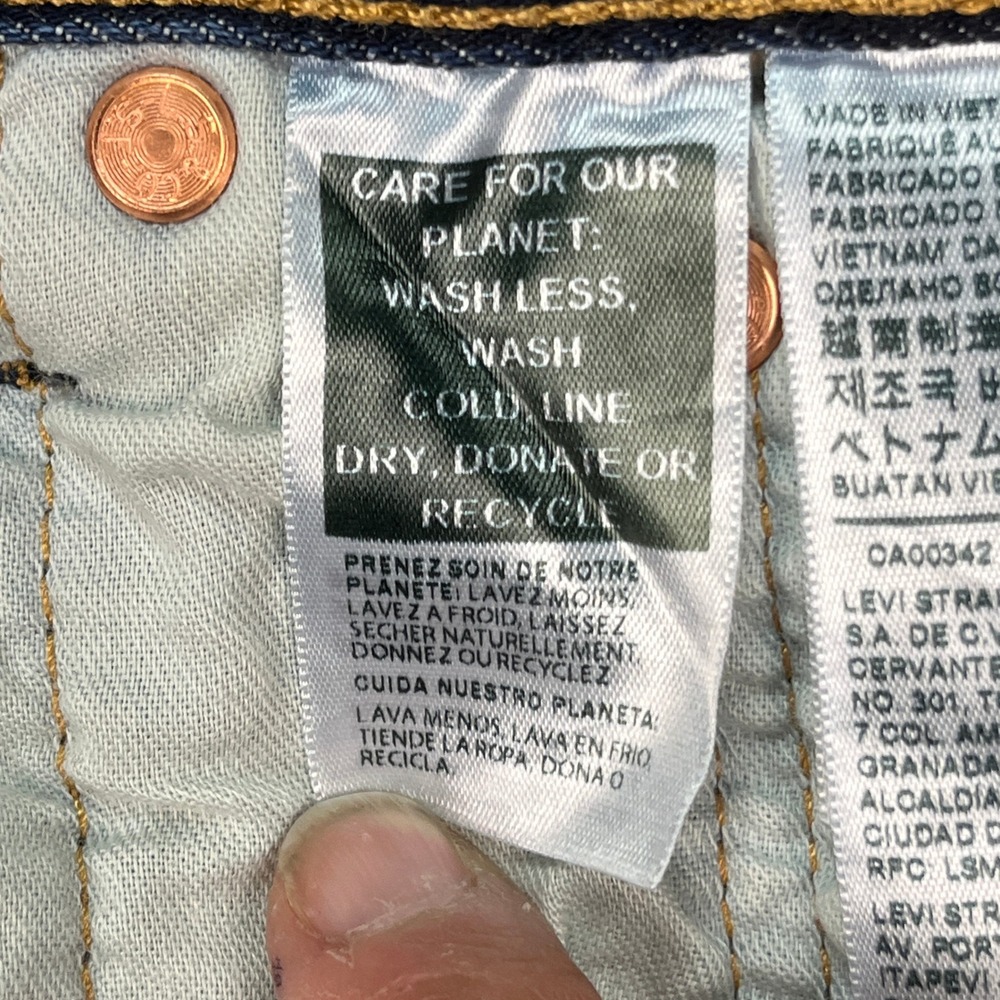 Levi's 501 Original‎ Fit Jeans Mens 38x30 Dark Wash Straight Leg 5 Pocket Denim - Picture 12 of 16